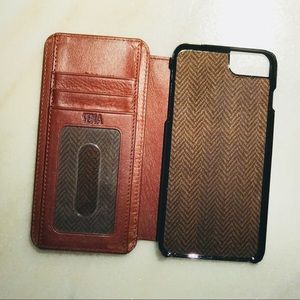 Chesnut brown leather iPhone 6/6S PLUS wallet case